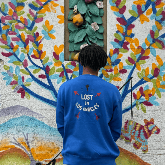 Lost in LA Blue Crewneck - TSSLA