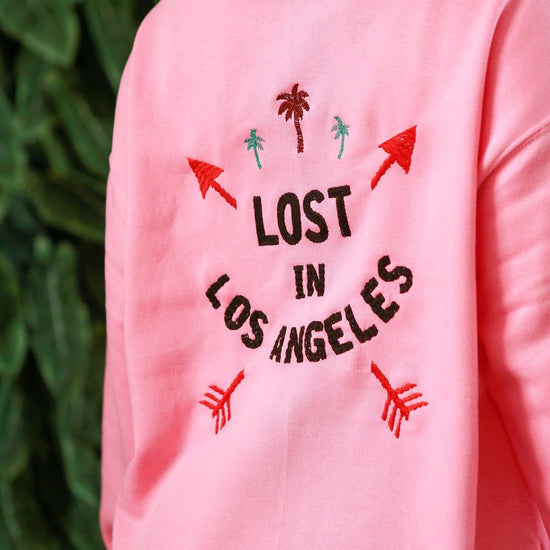 Lost in Los Angeles Pink Crew Neck - TSSLA