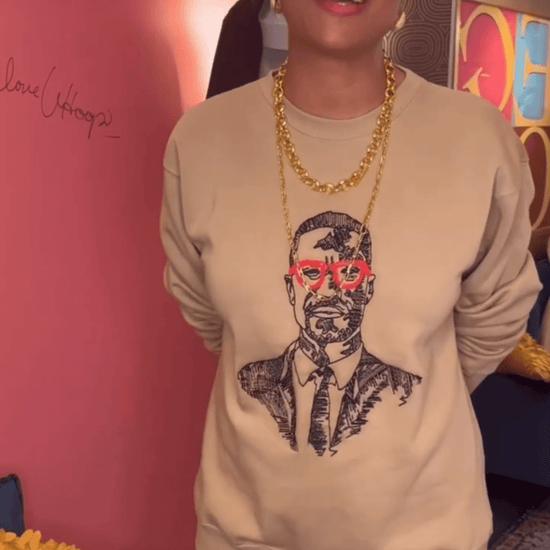 Malcolm X Embroidered Crewneck - Lost In LA