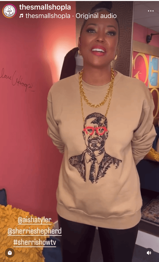 Malcolm X Embroidered Crewneck - Lost In LA
