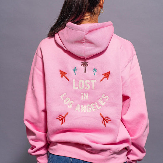 Pink lost in Los Angeles Hoodie - TSSLA